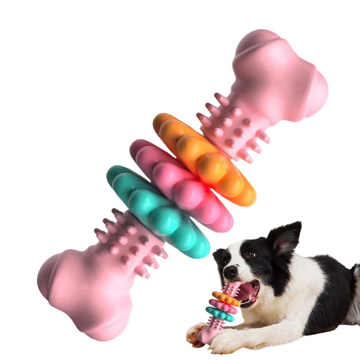 Jouet à Mâcher pour Chien Type Os, Jouet de Nettoyage des Dents pour Chien, Os en TPR Indestructible, Jouet Résistant aux Morsures, Jouet pour Dents de Lait, Produits pour Animaux.