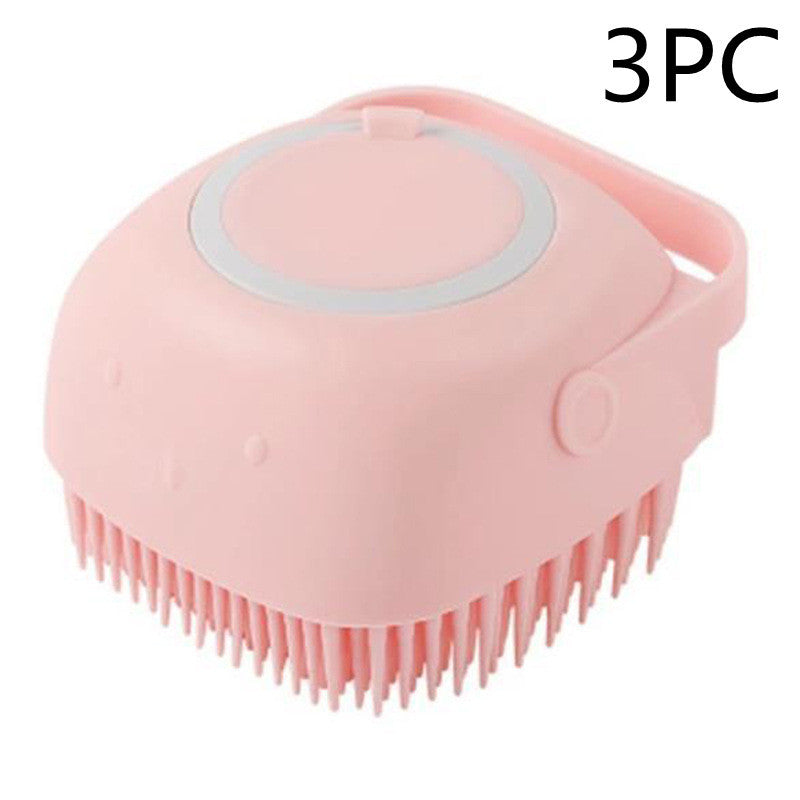 Gants de bain en silicone pour chien, brosse de massage, outil de nettoyage pour salle de bain, peigne pour chat et chien, brosse pour le bain, fournitures de toilettage pour chien.