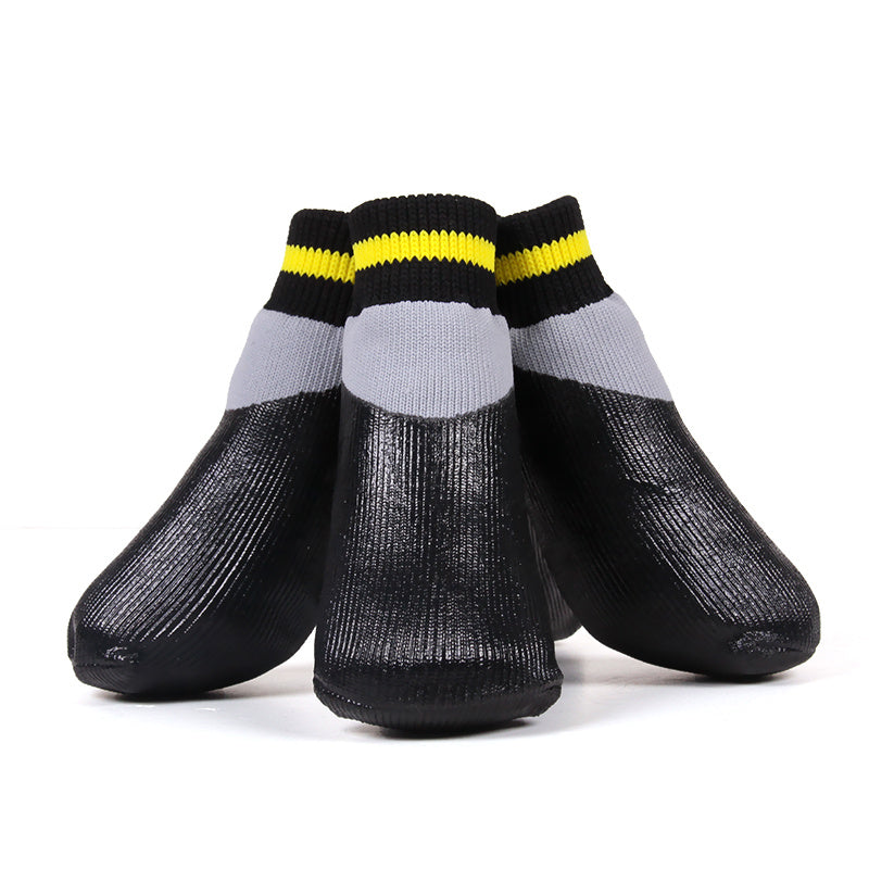 Chaussettes pour Chien, Bottines, Chaussures pour Grands Chiens, Imperméables, Semelle en Caoutchouc Antidérapante, Protecteur de Pattes pour Animaux, Bord Élastique, pour Sports en Extérieur