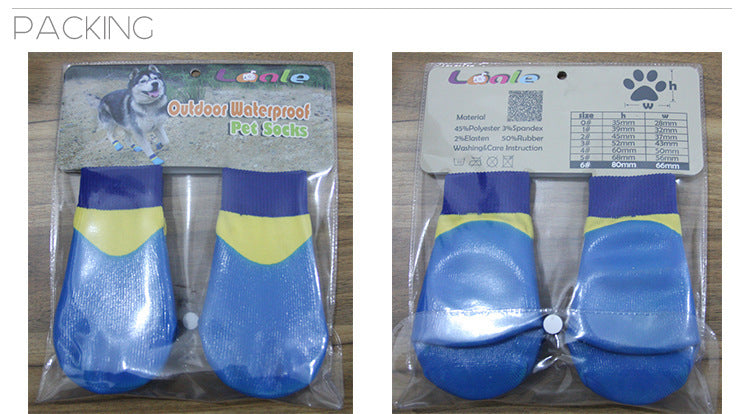 Chaussettes pour Chien, Bottines, Chaussures pour Grands Chiens, Imperméables, Semelle en Caoutchouc Antidérapante, Protecteur de Pattes pour Animaux, Bord Élastique, pour Sports en Extérieur