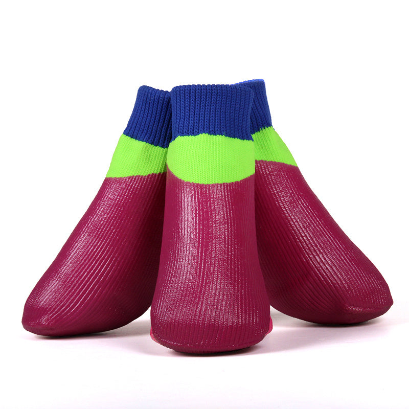 Chaussettes pour Chien, Bottines, Chaussures pour Grands Chiens, Imperméables, Semelle en Caoutchouc Antidérapante, Protecteur de Pattes pour Animaux, Bord Élastique, pour Sports en Extérieur