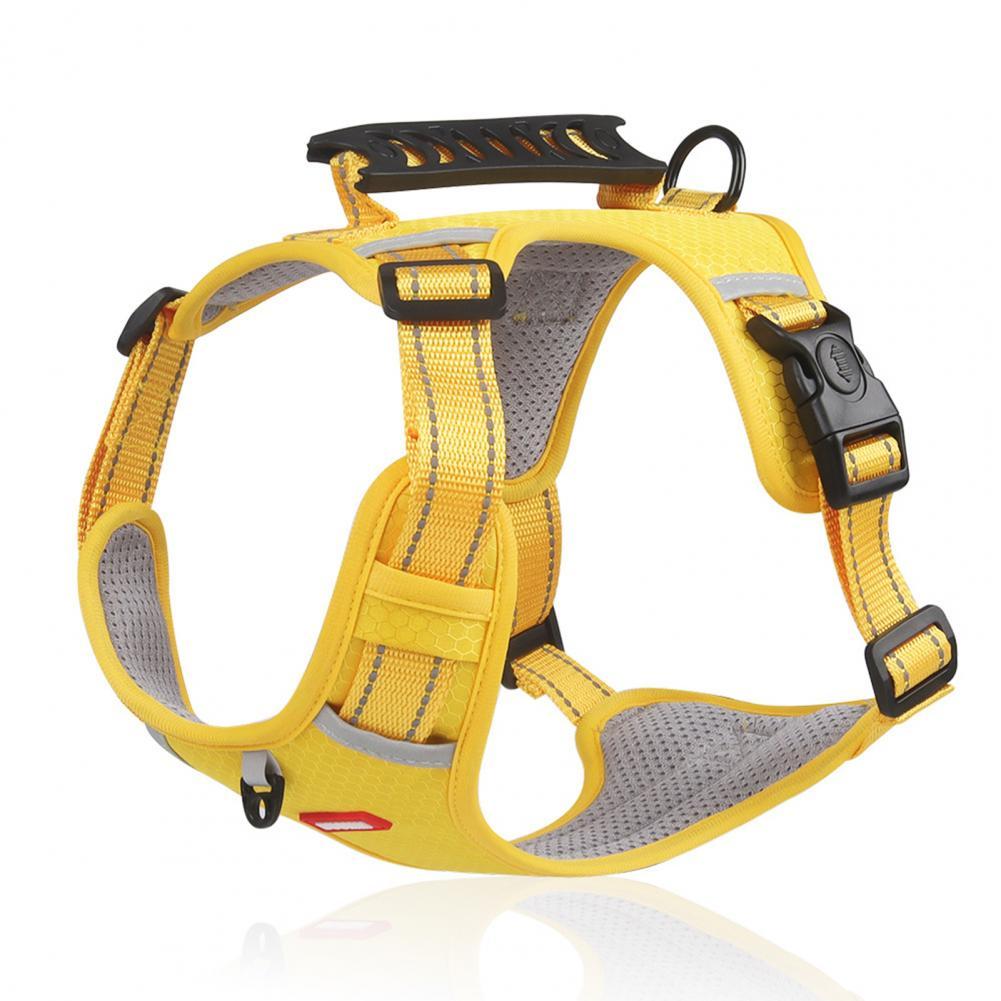 Harnais pour chien en nylon sans traction, respirant, avec gilet réfléchissant pour petits et grands chiens, idéal pour la course en extérieur et l'entraînement des chiens.