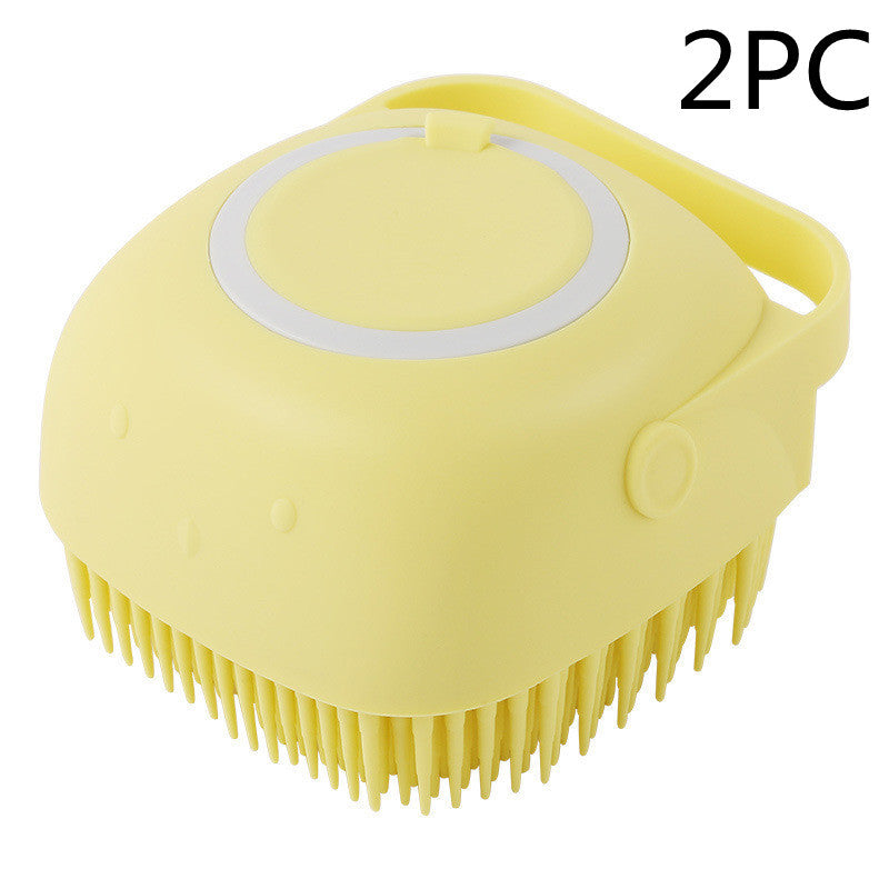Gants de bain en silicone pour chien, brosse de massage, outil de nettoyage pour salle de bain, peigne pour chat et chien, brosse pour le bain, fournitures de toilettage pour chien.