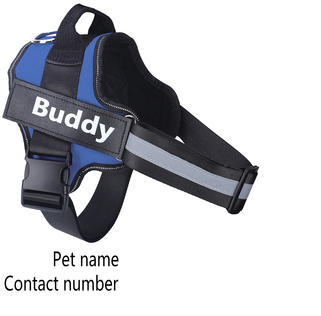 Harnais de chien personnalisé NON TIRER, réfléchissant, respirant, ajustable, gilet pour chien petit et grand, avec patch personnalisé, accessoires pour animaux.