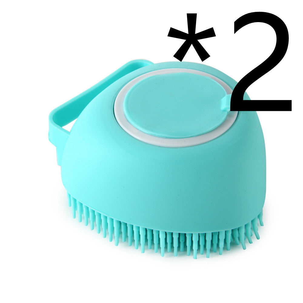 Gants de bain en silicone pour chien, brosse de massage, outil de nettoyage pour salle de bain, peigne pour chat et chien, brosse pour le bain, fournitures de toilettage pour chien.