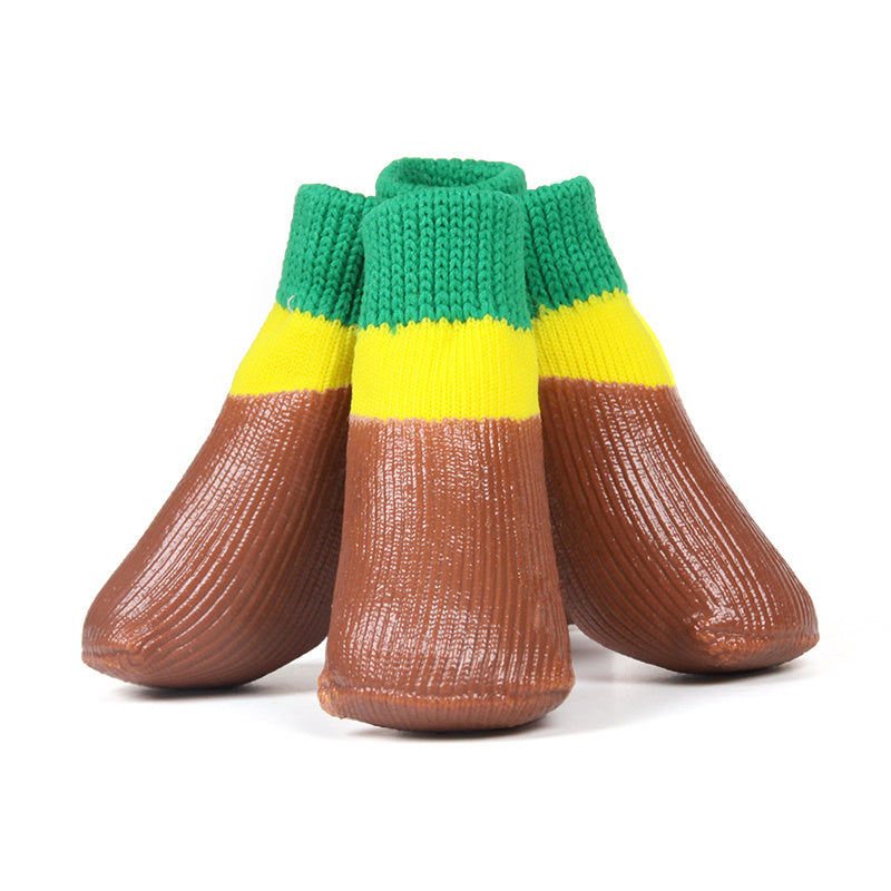 Chaussettes pour Chien, Bottines, Chaussures pour Grands Chiens, Imperméables, Semelle en Caoutchouc Antidérapante, Protecteur de Pattes pour Animaux, Bord Élastique, pour Sports en Extérieur