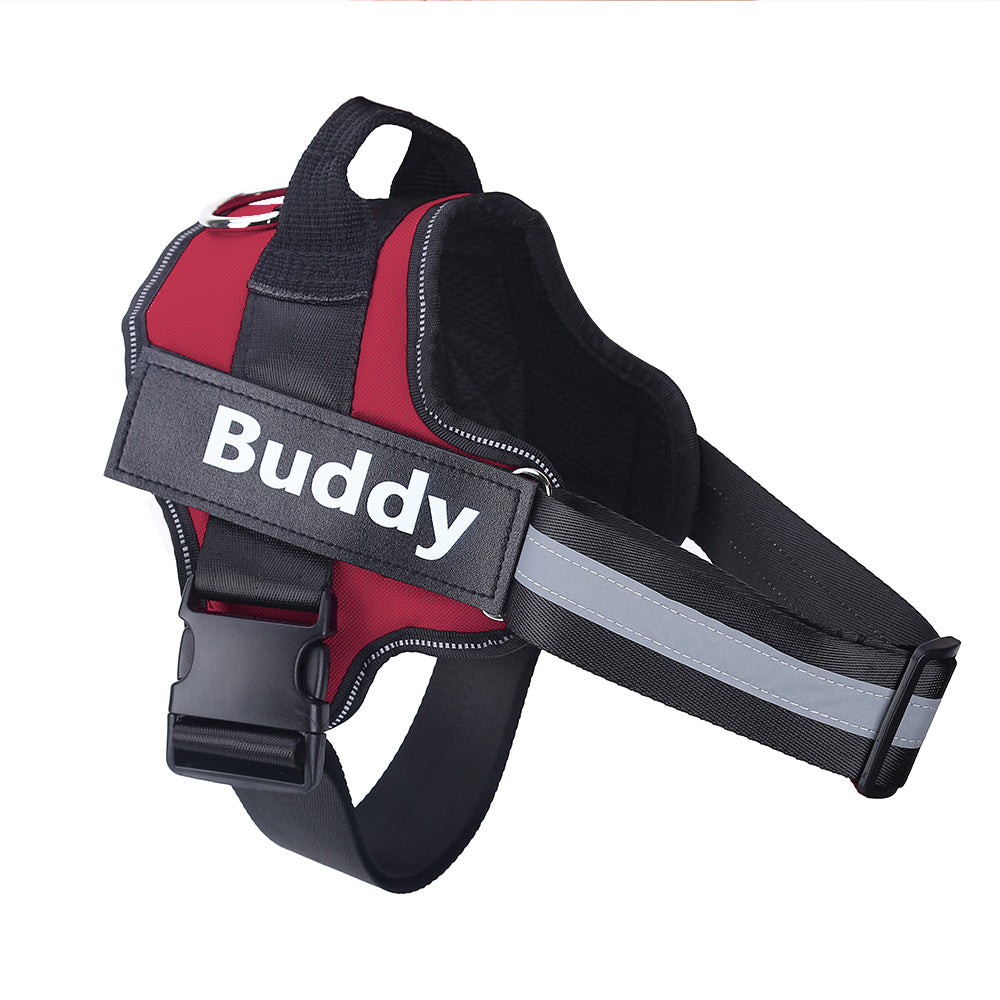 Harnais de chien personnalisé NON TIRER, réfléchissant, respirant, ajustable, gilet pour chien petit et grand, avec patch personnalisé, accessoires pour animaux.