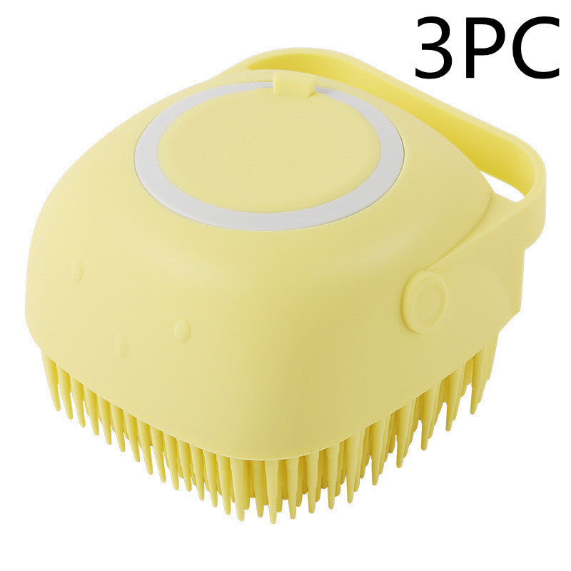 Gants de bain en silicone pour chien, brosse de massage, outil de nettoyage pour salle de bain, peigne pour chat et chien, brosse pour le bain, fournitures de toilettage pour chien.