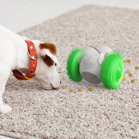 Jouets pour chats et chiens : voiture interactive d’équilibre avec distribution lente de nourriture, multifonctionnelle, éducative et amusante, voiture intelligente pour nourrir les animaux de compagnie.