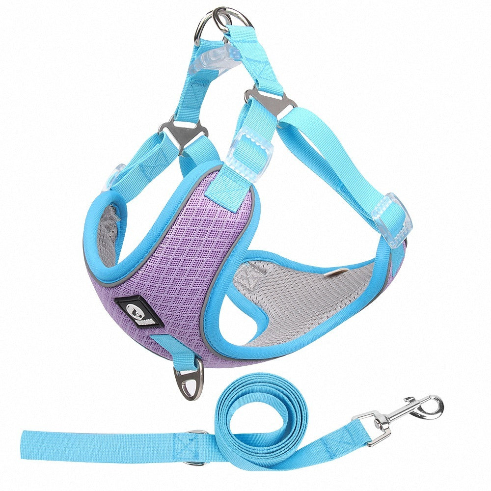 Harnais pour Chien, Réglable et Respirant, en Maille Reflective pour Chiots et Chiens de Taille Moyenne, Accessoires pour Animaux de Compagnie