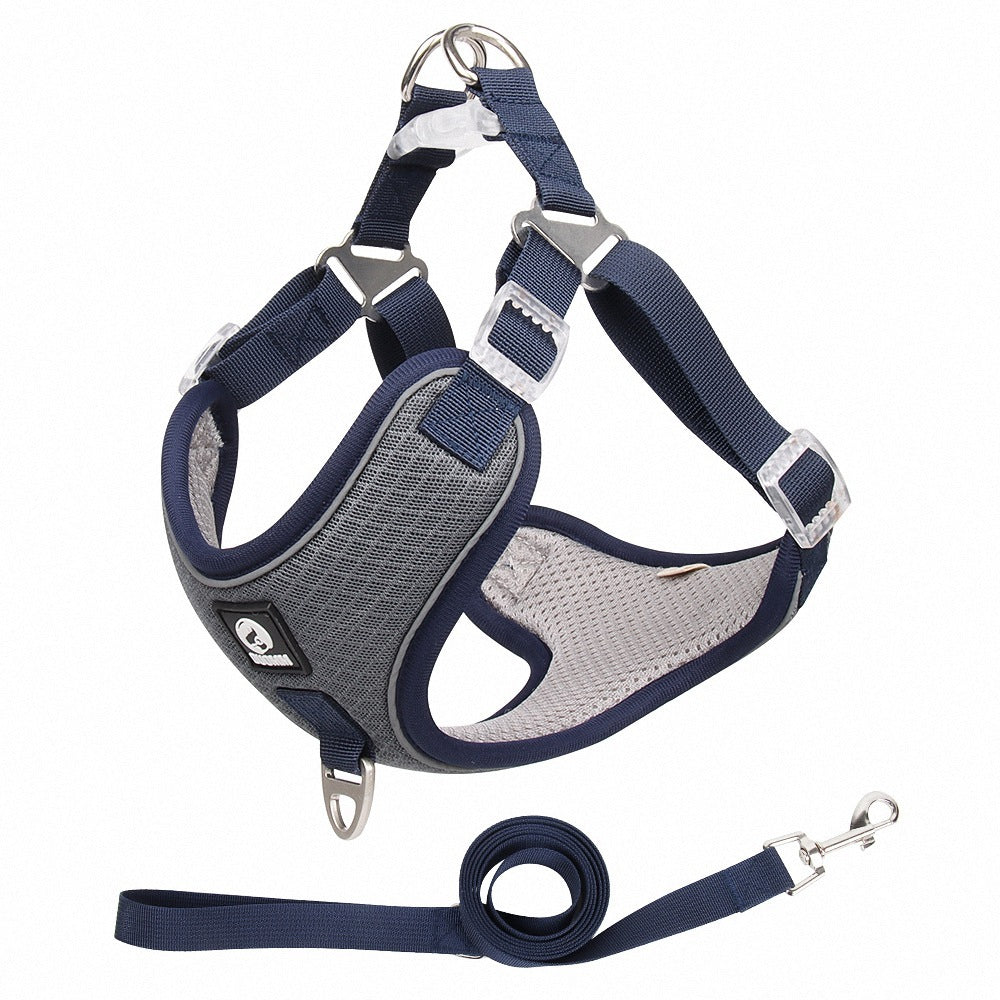 Harnais pour Chien, Réglable et Respirant, en Maille Reflective pour Chiots et Chiens de Taille Moyenne, Accessoires pour Animaux de Compagnie