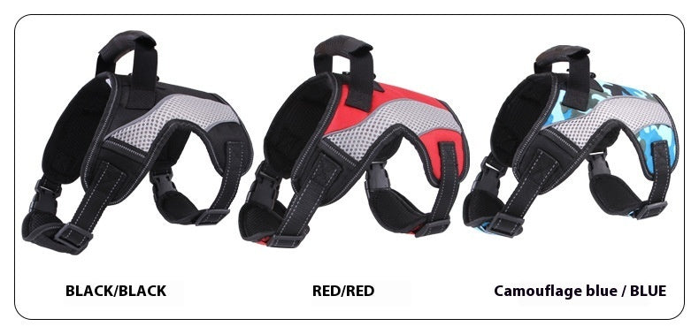 Harnais pour animaux de taille moyenne à grande, anti-perforation, respirant, traction pour chien à l'avant et à l'arrière.
