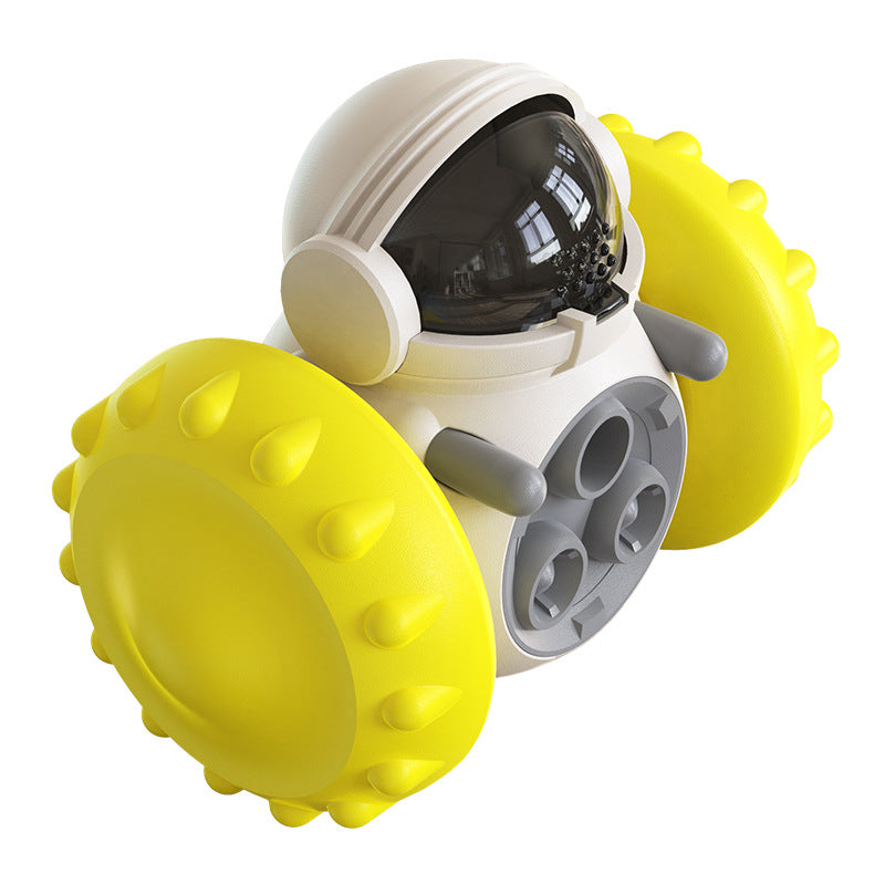 Jouets pour chats et chiens : voiture interactive d’équilibre avec distribution lente de nourriture, multifonctionnelle, éducative et amusante, voiture intelligente pour nourrir les animaux de compagnie.