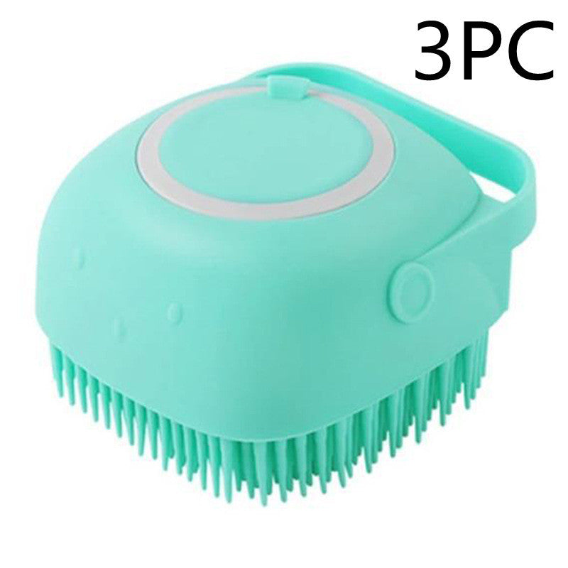 Gants de bain en silicone pour chien, brosse de massage, outil de nettoyage pour salle de bain, peigne pour chat et chien, brosse pour le bain, fournitures de toilettage pour chien.