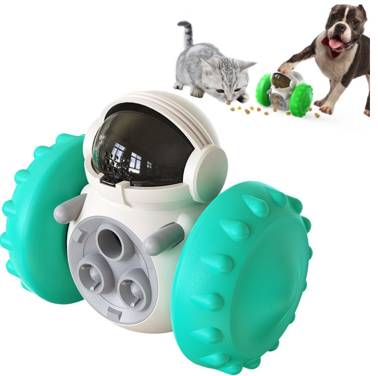 Jouets pour chats et chiens : voiture interactive d’équilibre avec distribution lente de nourriture, multifonctionnelle, éducative et amusante, voiture intelligente pour nourrir les animaux de compagnie.