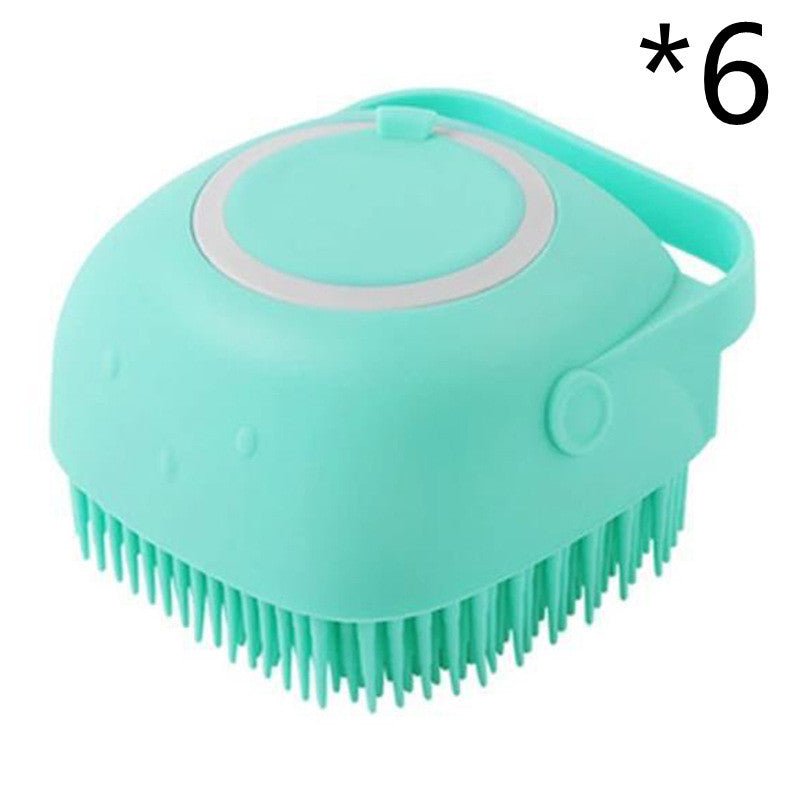 Gants de bain en silicone pour chien, brosse de massage, outil de nettoyage pour salle de bain, peigne pour chat et chien, brosse pour le bain, fournitures de toilettage pour chien.