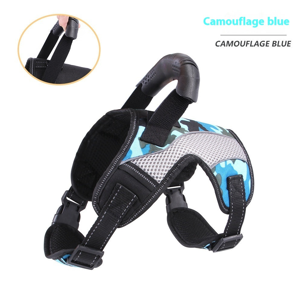 Harnais pour animaux de taille moyenne à grande, anti-perforation, respirant, traction pour chien à l'avant et à l'arrière.