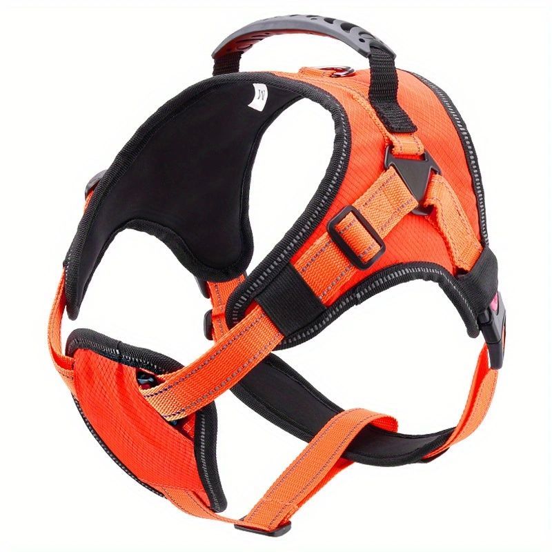Harnais pour chien en nylon sans traction, respirant, avec gilet réfléchissant pour petits et grands chiens, idéal pour la course en extérieur et l'entraînement des chiens.