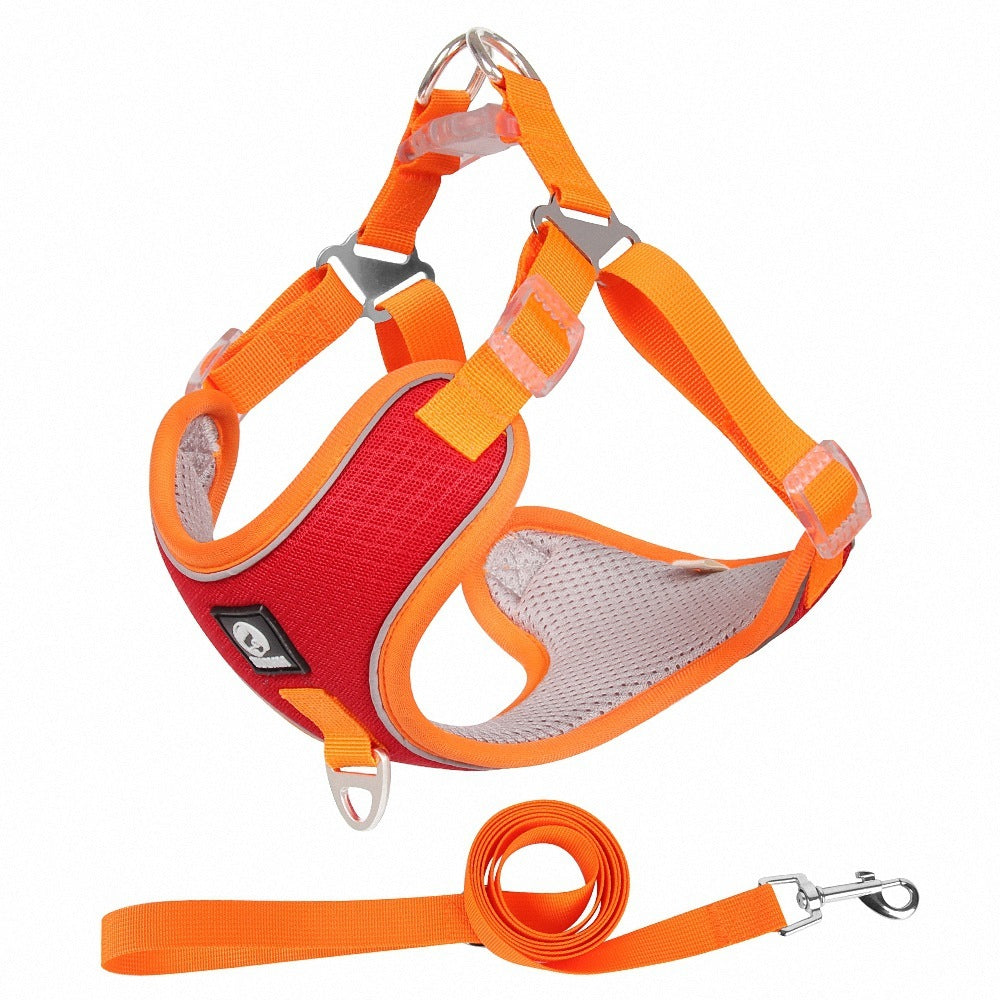 Harnais pour Chien, Réglable et Respirant, en Maille Reflective pour Chiots et Chiens de Taille Moyenne, Accessoires pour Animaux de Compagnie