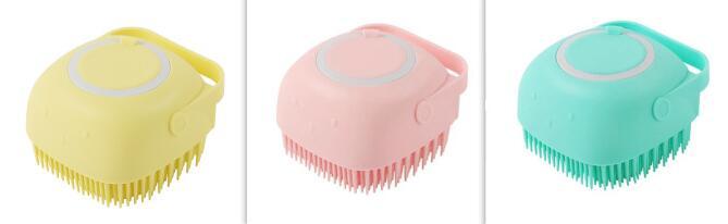 Gants de bain en silicone pour chien, brosse de massage, outil de nettoyage pour salle de bain, peigne pour chat et chien, brosse pour le bain, fournitures de toilettage pour chien.