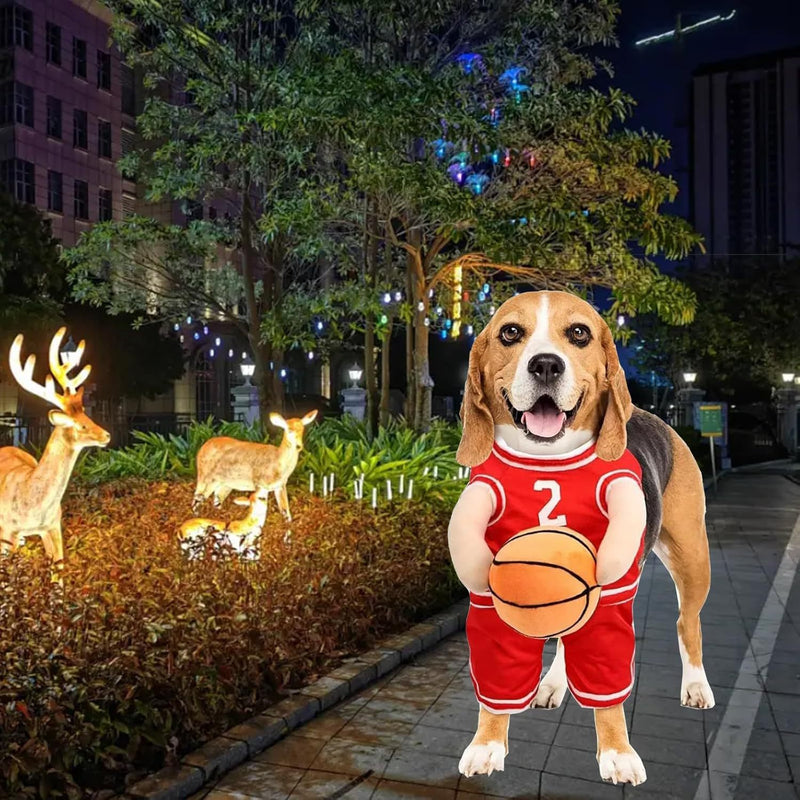 Costume pour Chien - Joueur de Basketball pour Animaux de Compagnie - Costumes d'Halloween Amusants pour Chiens, Tenue Sportive Cosplay pour Chiens Petits