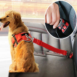 Ceinture de sécurité réglable pour animaux (chat/chien), siège de voiture pour animaux, harnais pour chien avec clip de laisse, levier de sécurité, colliers pour chiens, accessoires pour animaux.