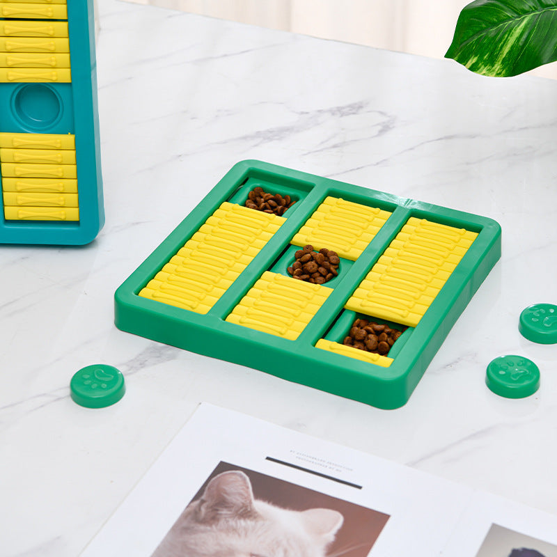Jouets interactifs rotatifs éducatifs pour chiens, jouets pour animaux à nourriture qui fuit, jouets lents pour nourrir les animaux.