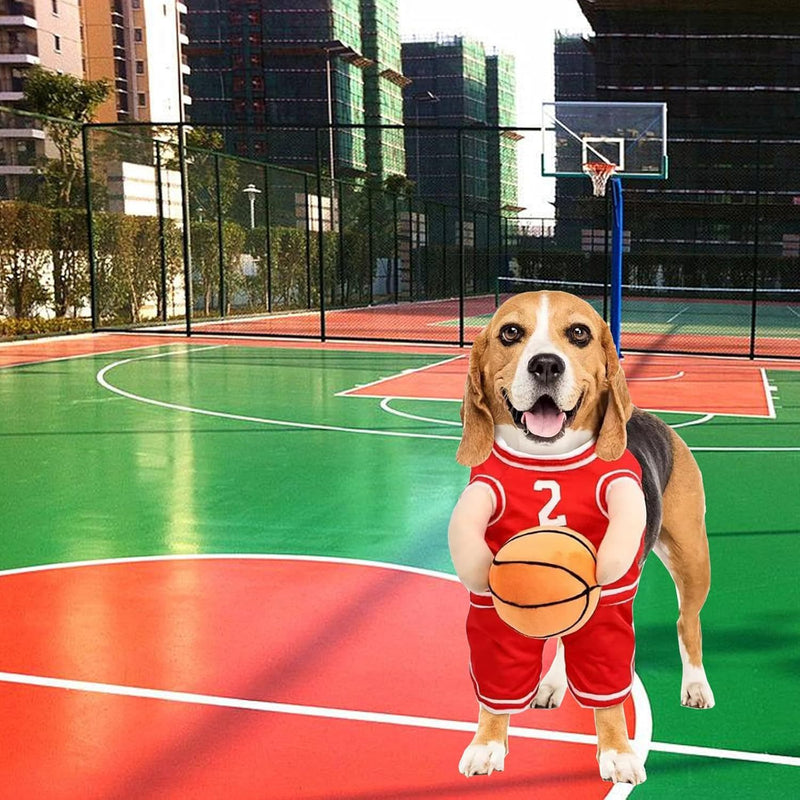 Costume pour Chien - Joueur de Basketball pour Animaux de Compagnie - Costumes d'Halloween Amusants pour Chiens, Tenue Sportive Cosplay pour Chiens Petits