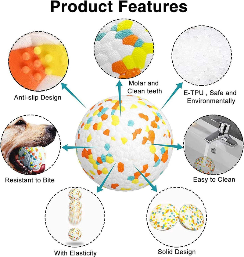 Balle Jouet pour Chien, Jouet Intelligente et Interactif, Jouet à Mâcher Puissant et Doux pour Animaux, Convient aux Chiens de Taille Moyenne et Grande.