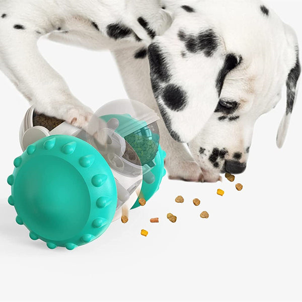 Jouets pour chats et chiens : voiture interactive d’équilibre avec distribution lente de nourriture, multifonctionnelle, éducative et amusante, voiture intelligente pour nourrir les animaux de compagnie.