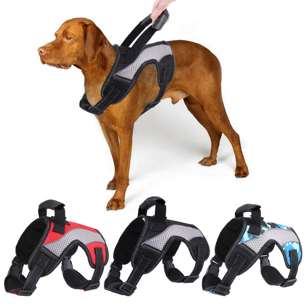 Harnais pour animaux de taille moyenne à grande, anti-perforation, respirant, traction pour chien à l'avant et à l'arrière.