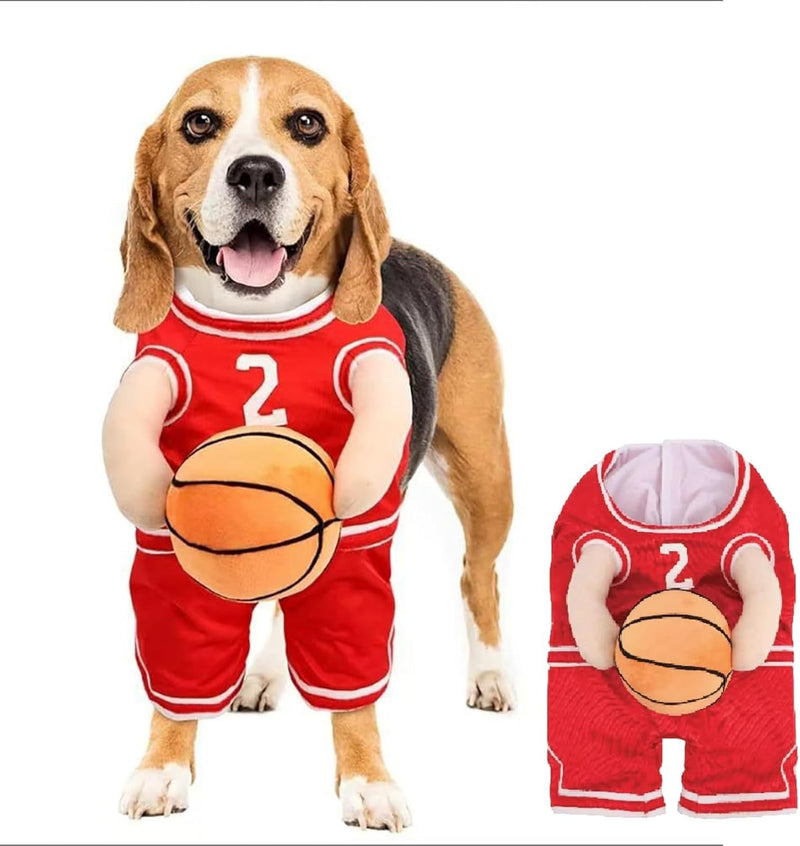 Costume pour Chien - Joueur de Basketball pour Animaux de Compagnie - Costumes d'Halloween Amusants pour Chiens, Tenue Sportive Cosplay pour Chiens Petits